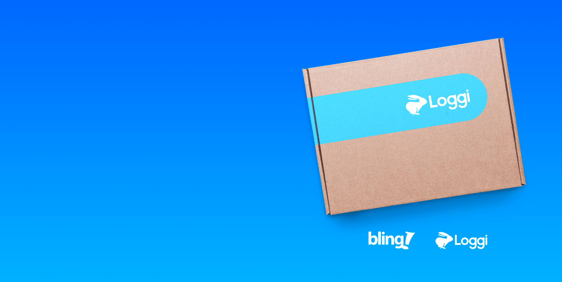 Pacote Loggi com os logos da Loggi e do ERP Bling